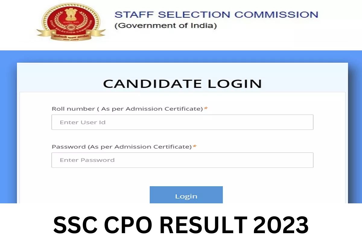 SSC CPO RESULT 2023