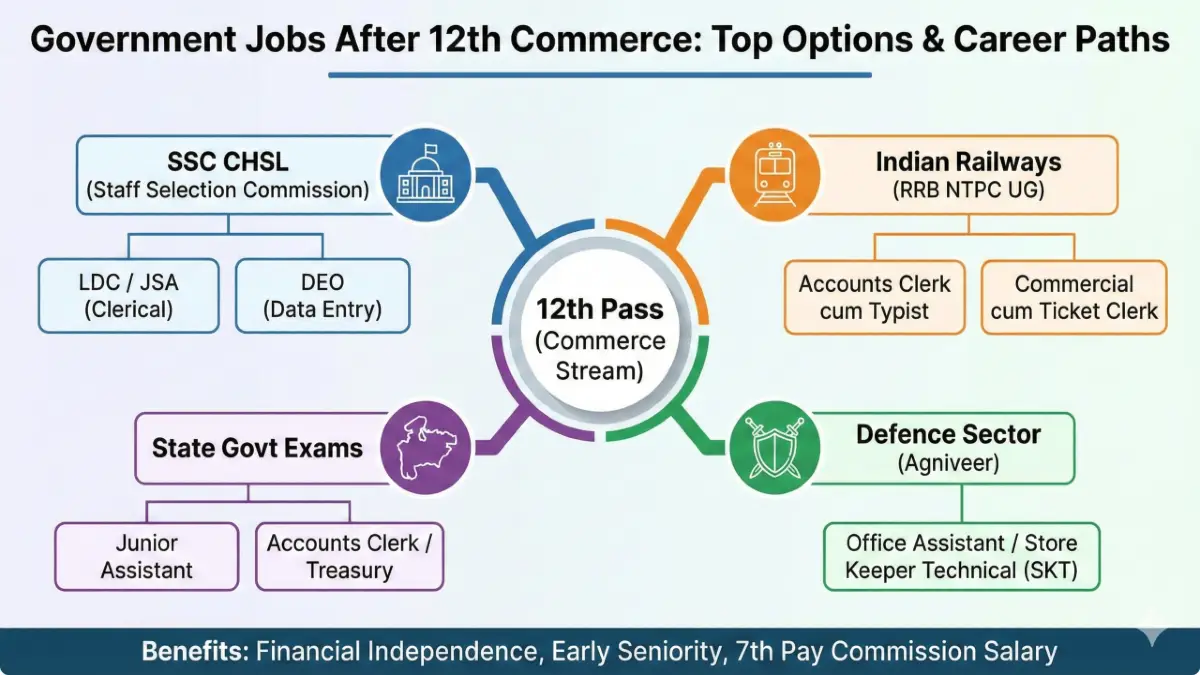 Govt Jobs after 12th Commerce