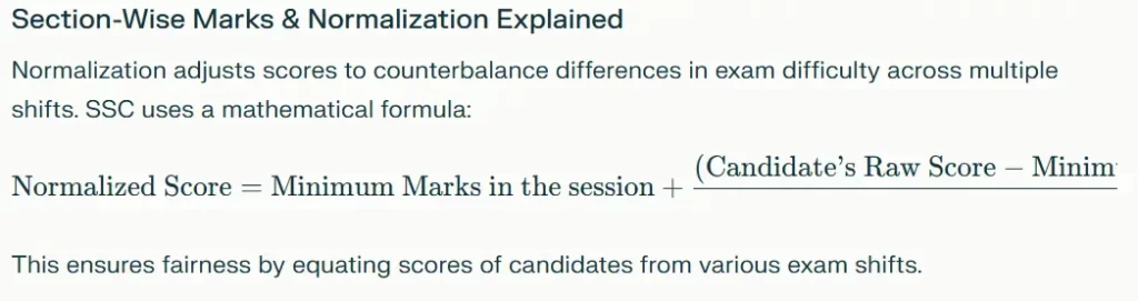 Section-Wise Marks Normalization