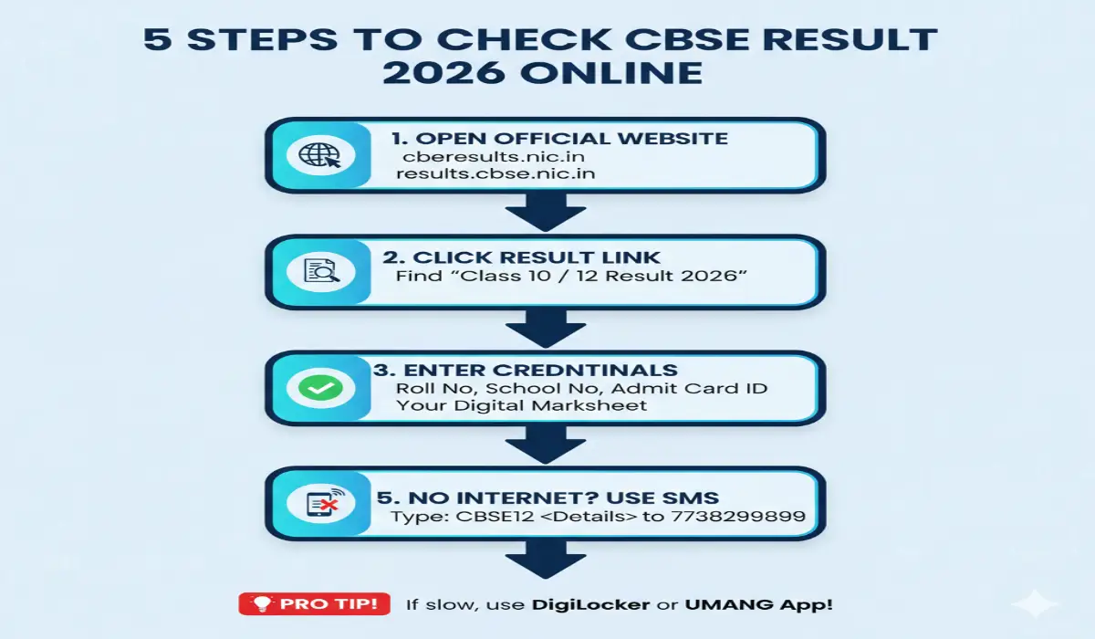 5 Steps to Check CBSE Result 2026 Online