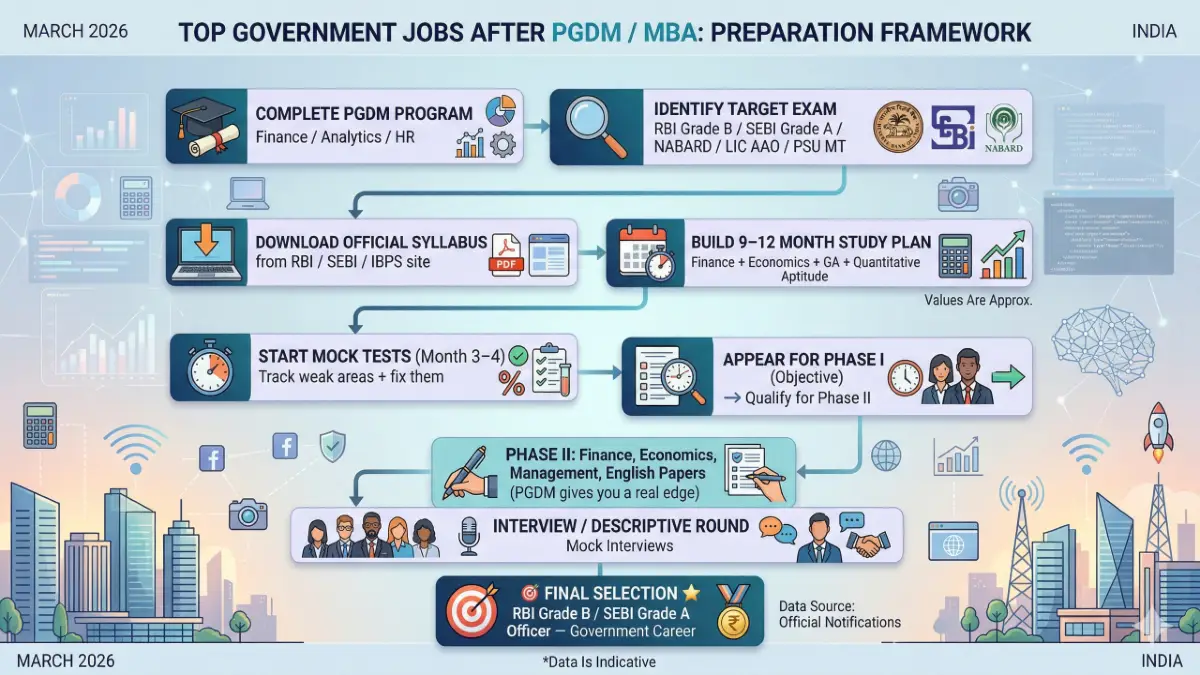top government jobs after pgdm and mba
